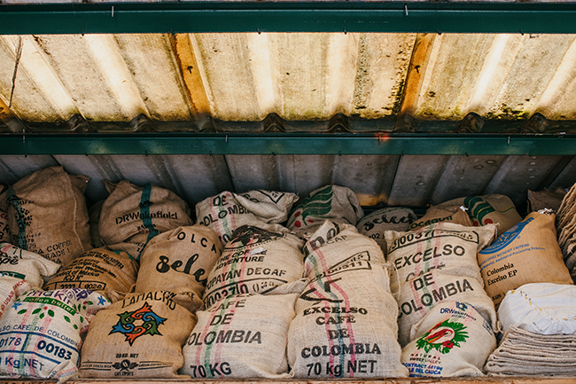 Recycling coffee sacks